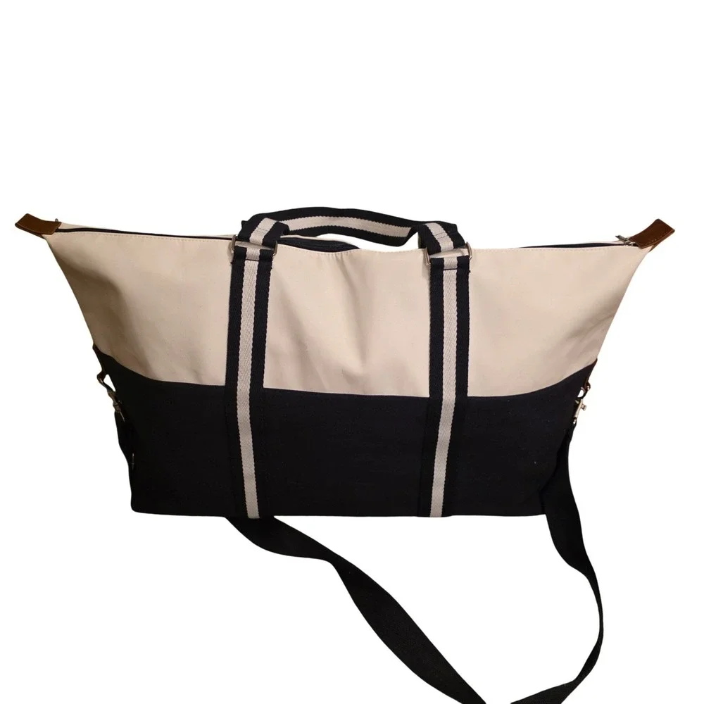 Ralph Lauren Duffel Bag Navy White Preppy Nautical‎ Tote Large